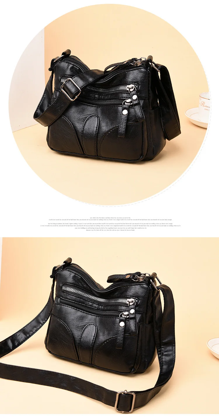 High Quality Soft Leather Women Bag PU Fashion Handbag Large Capacity Shoulder Bags Designer Female Crossbody Bags