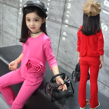 

Children's clothing girls child autumn set 2016 sweatshirt child girl long-sleeve sports twinset