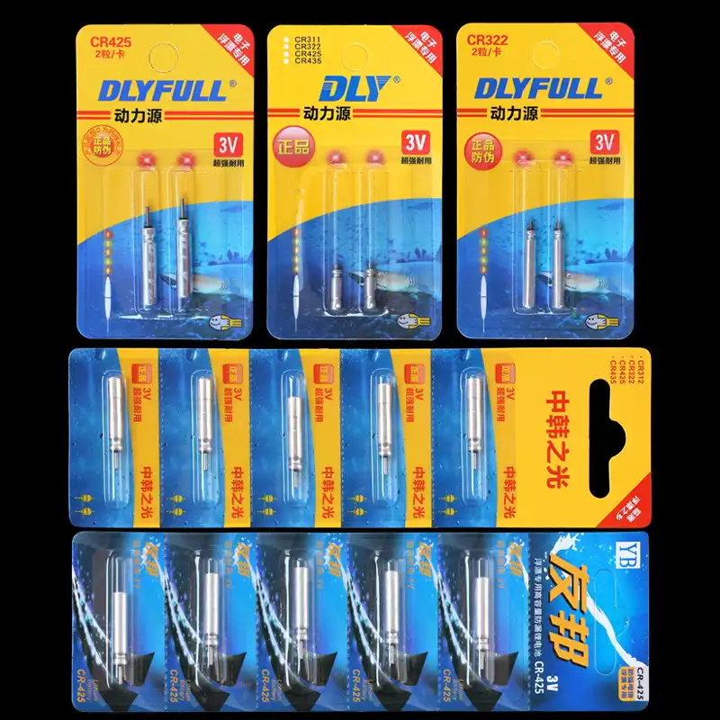10pcs//lot CR425 Batteries Fishing Float 3V Night Light Lithium Pin Cells Fishing Float Accessories Fishing Tools