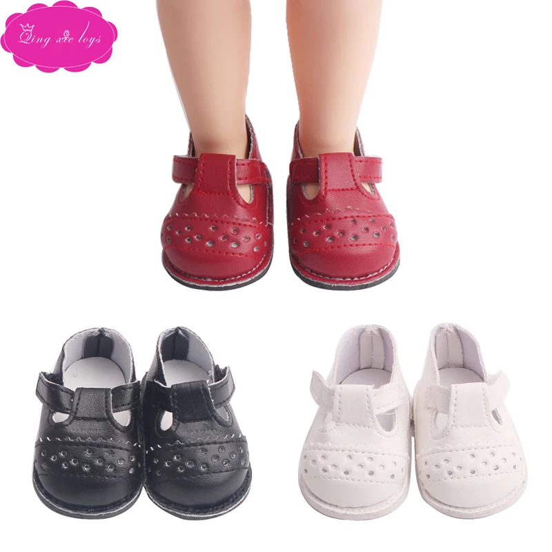 

Doll shoes cute cut-out 3 color dress shoes fit 16 inch Girl dolls and 14.5-inch Girl doll accessories r1