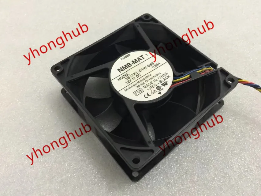 

NMB-MAT 3612KL-04W-B66 F05 DC 12V 0.68A 90X90X32mm Server Cooling Fan