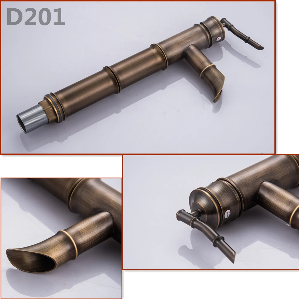 Bathroom Faucet Antique bronze finish Brass Basin Sink Faucet Single Handle water Hot and Cold taps Mci512