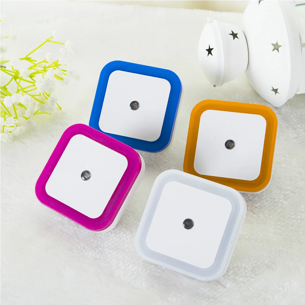 

Smart Auto Light Sensor LED Mini Night Lights Square Plug Charge Energy Saving Bedroom Aisle Lamp For Kids Child Home Decoration