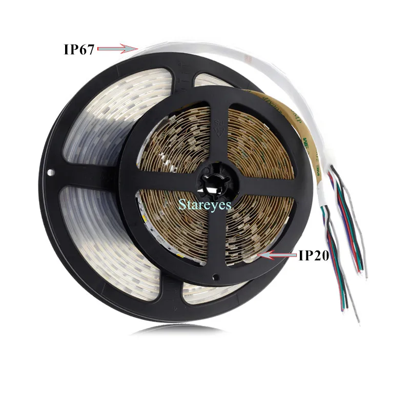 50 шт. SMD 5050 DC12V 300 LED 5 м RGB + CCT W & WW светодиодная полоса света двойной белый 2 в 1