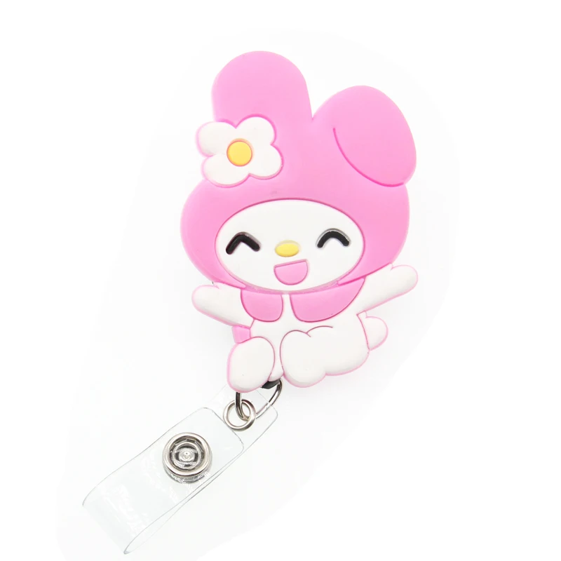

Cartoon PlasticId Key Card Badge Yoyo Wire Reel Alligator Clip Student Retractable Name Card Reel Clip