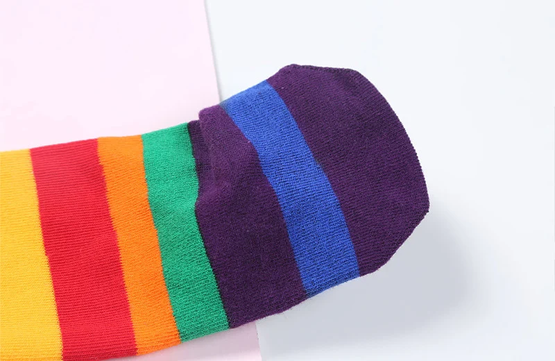 Новое поступление года; Детские носки с радугой детские спортивные гольфы в разноцветную полоску для мальчиков и девочек высокое качество для малышей