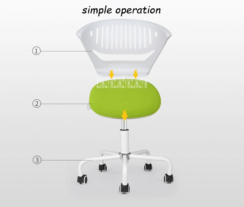 S02Y001-1 маленький домашний компьютерный стул подъемный стул сетчатая ткань стальные ножки офис регулируемое кресло 360 градусов вращение