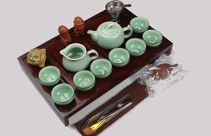 Лидер продаж Керамика фиолетовый глины Чай набор кунг-фу горшок для заварки xishi Gaiwan Чай горшок выступающей чашки Чай чашки китайский посуда для напитков