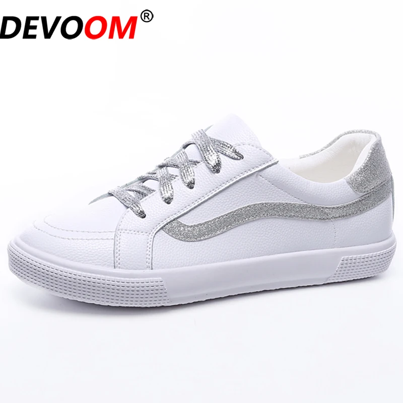 Женская Повседневная обувь для скейтборда белые кроссовки с низким берцем