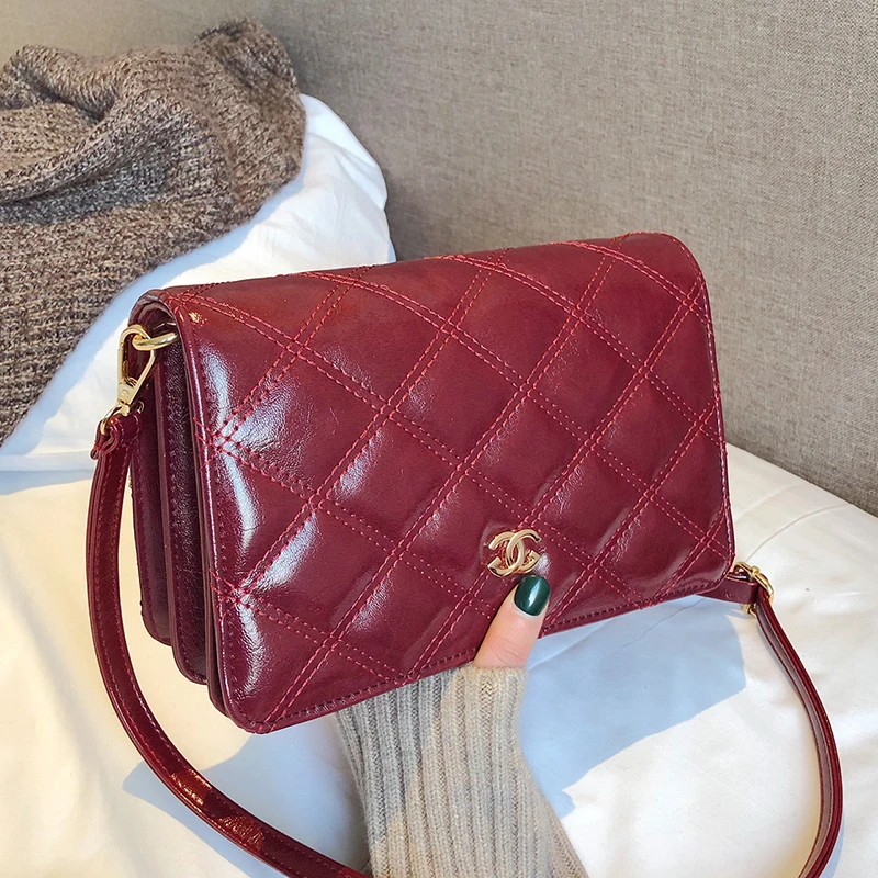 

Youbroer Shoulder Bag Handbag Diamond Chain Bag Women Channel Bags Diamond Lattice