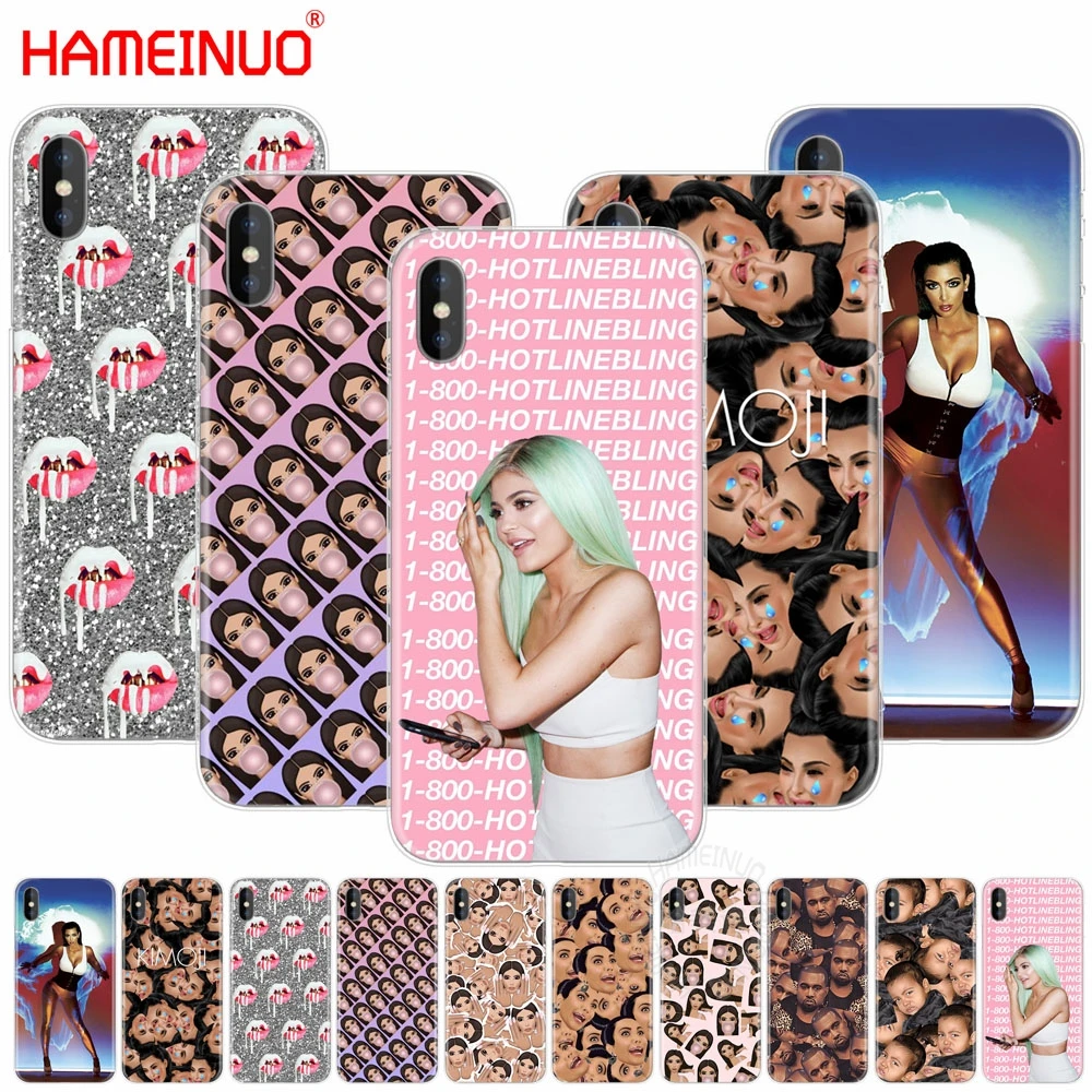 

kanye west kim kardashian kimoji KYLIE JENNER cell phone Cover case for iphone X 8 7 6 4 4s 5 5s SE 5c 6s plus