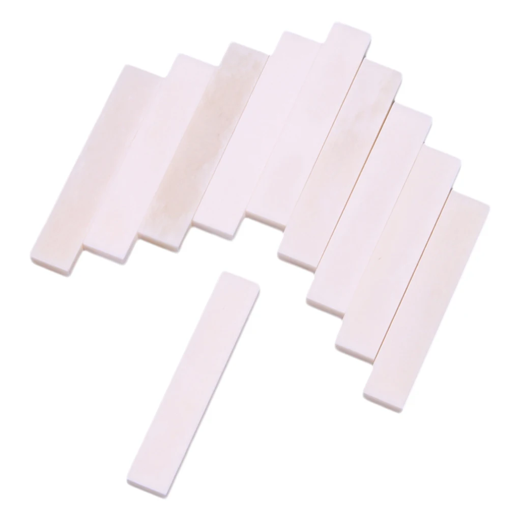 10 Pieces Hight Quality Unslotted Blank  Buffalo Bone Guitar Nuts for Acoustic Folk for LP Guitar Accessories