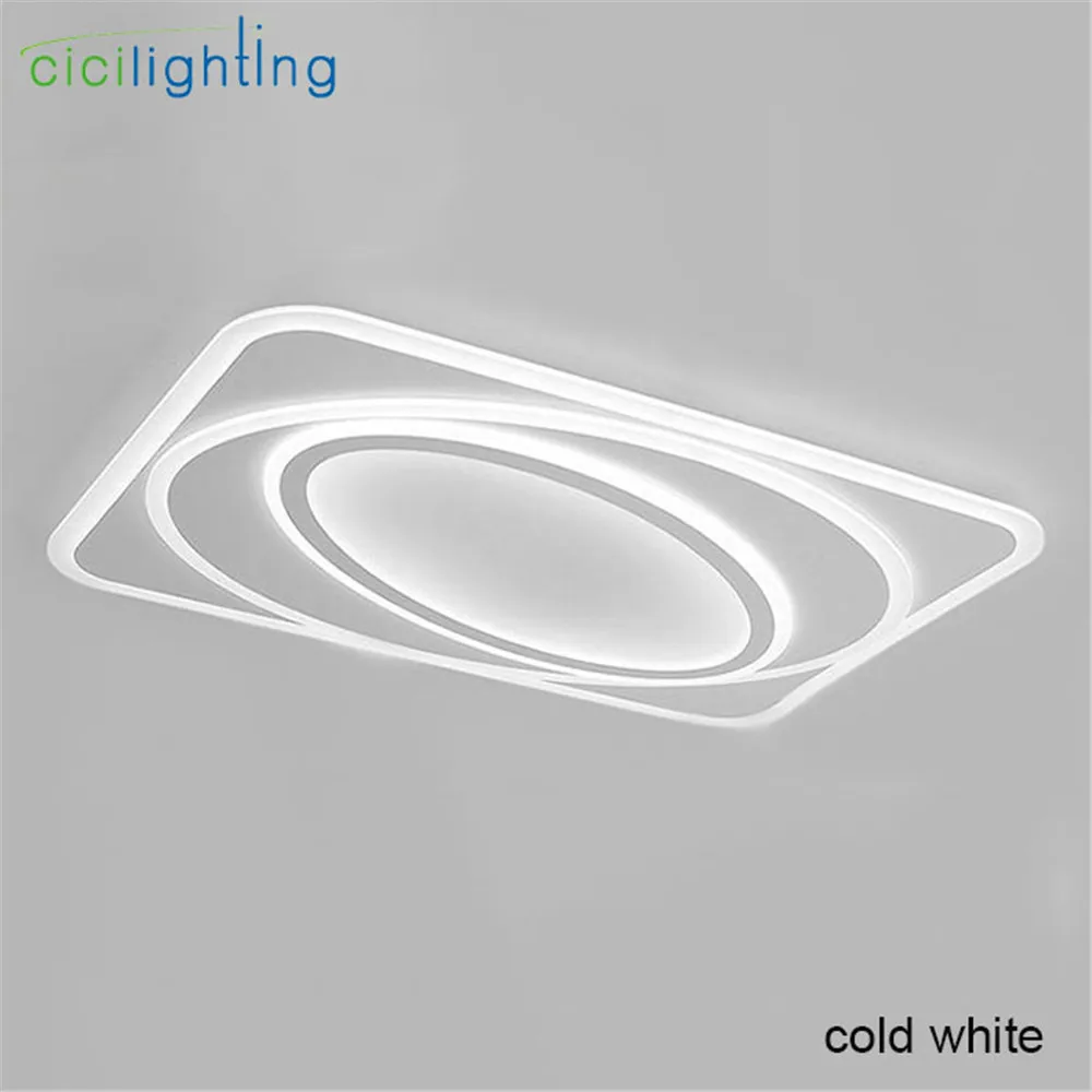 Минималистичная прямоугольная Геометрическая Светодиодная потолочная осветительная арматура 72 Вт 80x56 см Акриловая заподлицо lustre лампа luminaria de teto lampara - Цвет корпуса: cold white
