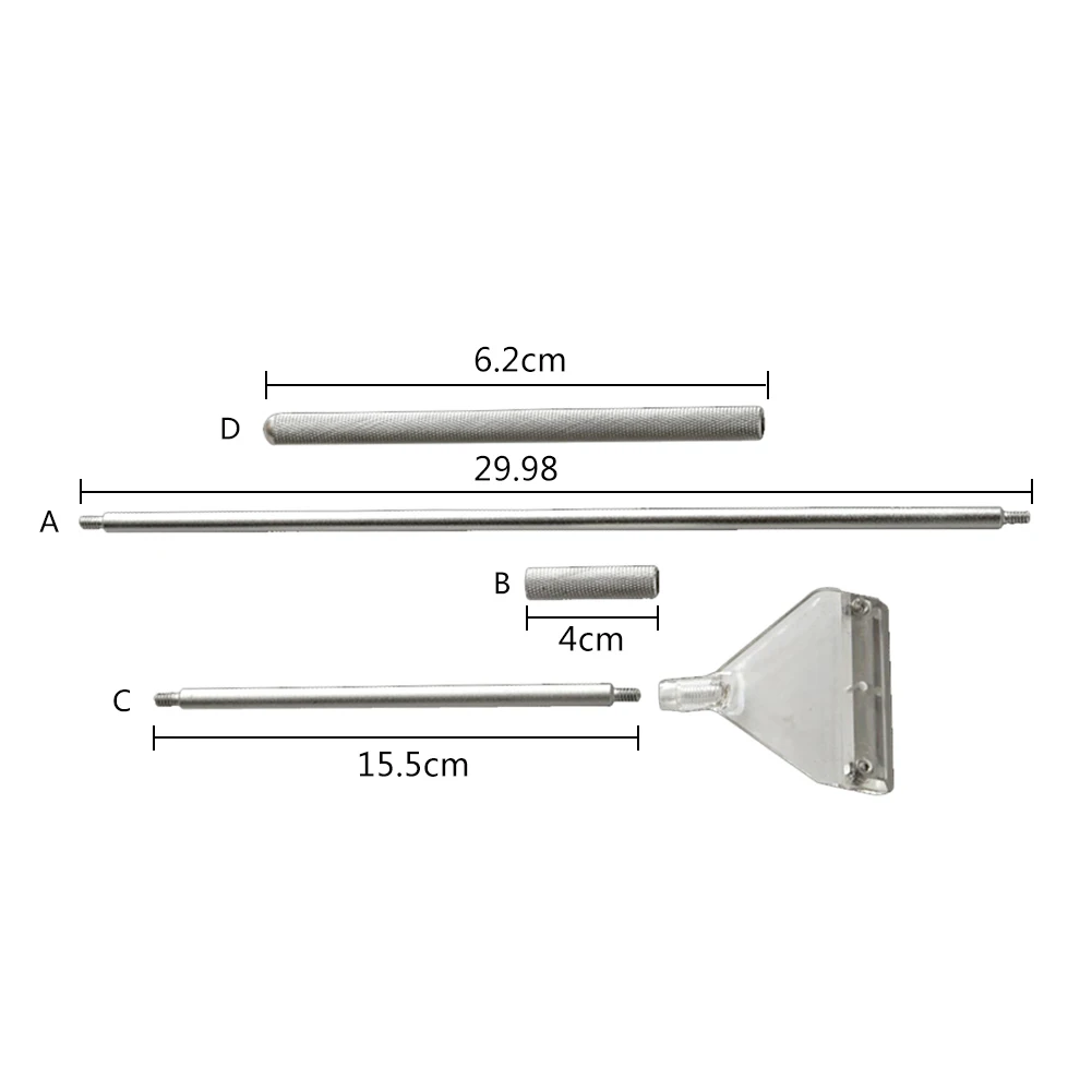 Скребок для водных растений из алюминиевого сплава, скребок для аквариумных водорослей, скребок для удаления Моха, инструменты для очистки аквариума, скребок для водорослей