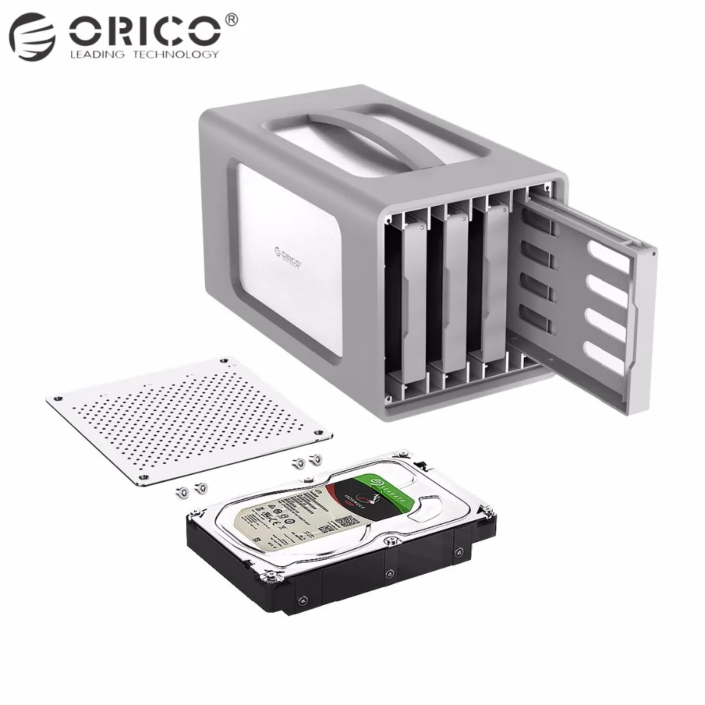 

ORICO Type-C 4-Bay Hard Drive Enclosure With Raid 3.5 inch Docking Station USB3.1 Silicone Cover 40TB Aluminum 12V6.5A Case