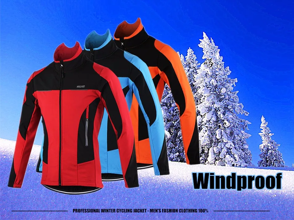 Cuzaekii мужская зимняя термальная ветрозащитная велосипедная куртка MTB велосипедная ветровка водонепроницаемая Спортивная одежда-красный синий оранжевый