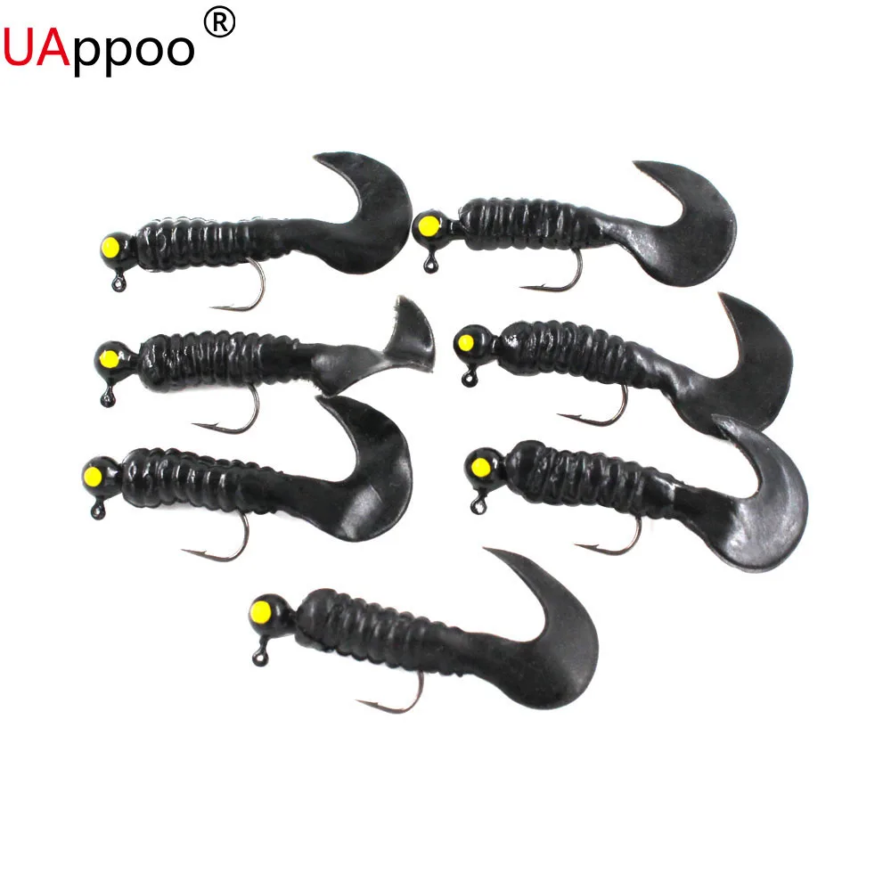 7 Pcs 5cm 2g Soft Silicone Rubber Worms Fishing Lure Artificial Maggot