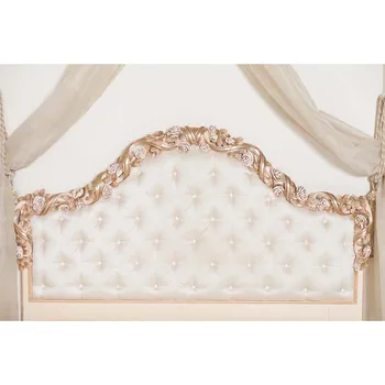 

White Headboard Beds Portrait Newborns Backdrop F-2818