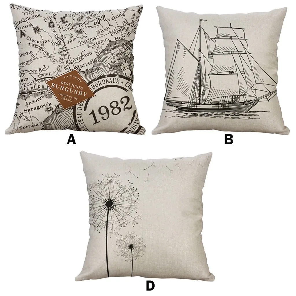 

Super Comfortable Simple Linen Creative Cute Pillowcase Hug Pillowcase Home Living Room Chair Travel Portable Pillow H0502