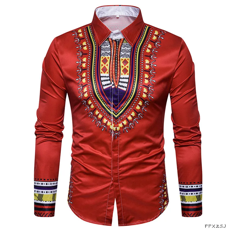 New Tops men's casual shirt 2018 spring 3D National style printing Floral pattern men fashion Edition long sleeve Shirt EU size New Tops men's casual shirt 2018 spring 3D National style printing Floral pattern men fashion Edition long sleeve Shirt EU size