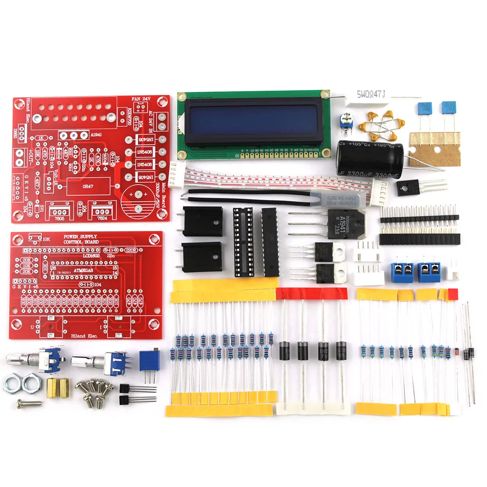 0-28V 0,01-2A Регулируемый DC Регулируемый источник питания DIY Kit ЖК-дисплей регулируемая мощность kitкороткого замыкания/тока-предельная защита