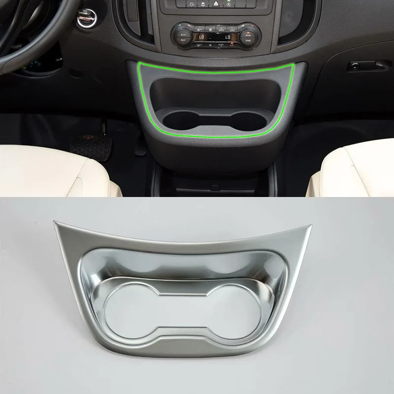 

ABS Inner car accessories front water cup cover high quality For Mercedes-Benz Vito 2018
