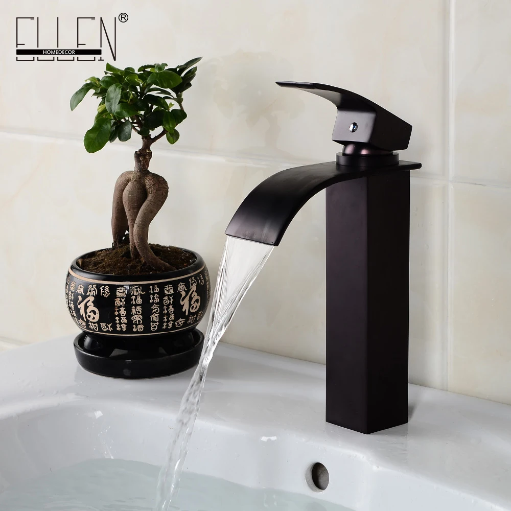 Oil Rubbed Bronze Faucet Bathroom Black Sink Tap Square Waterfall Oil Rubbed Bronze Faucet Bathroom Black Sink Tap Square Waterfall Washbasin Faucets Torneira Banheiro In Basin From Home Improvement On