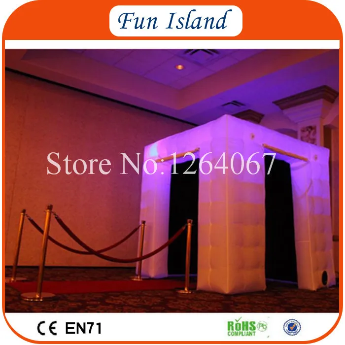 Бесплатная доставка привлекательные Портативный освещенные надувные Cube Photo Booth/киоск для продажи fi-t017