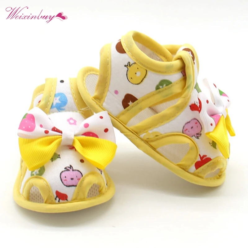 Flower Kids Sandals For Girls Summer Princess Baby Toddler Children Soft Cotton Fabric Shoes