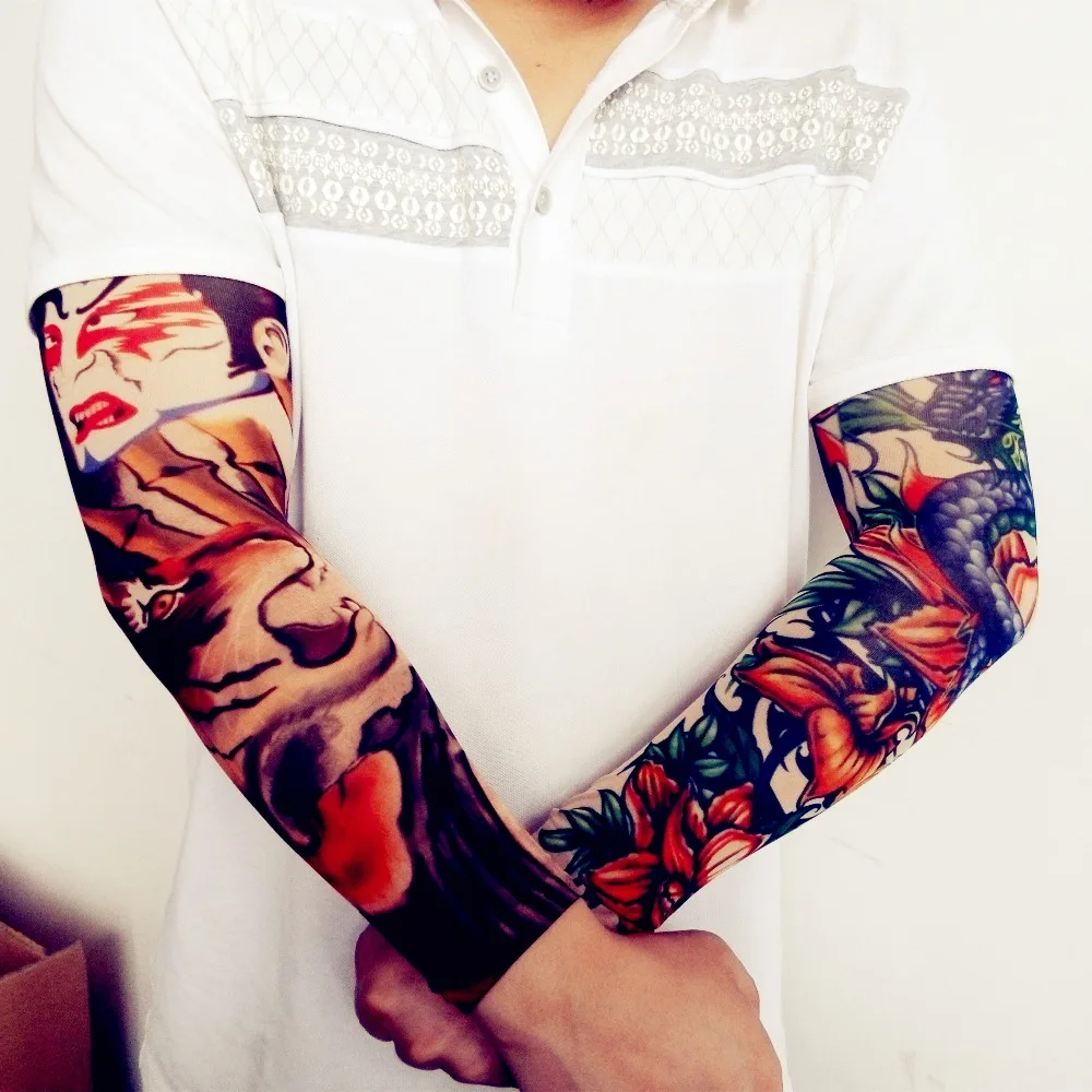 Fashion Arm Fake Sleeves Tattoo Sleeve For Men Reusable Women Arm