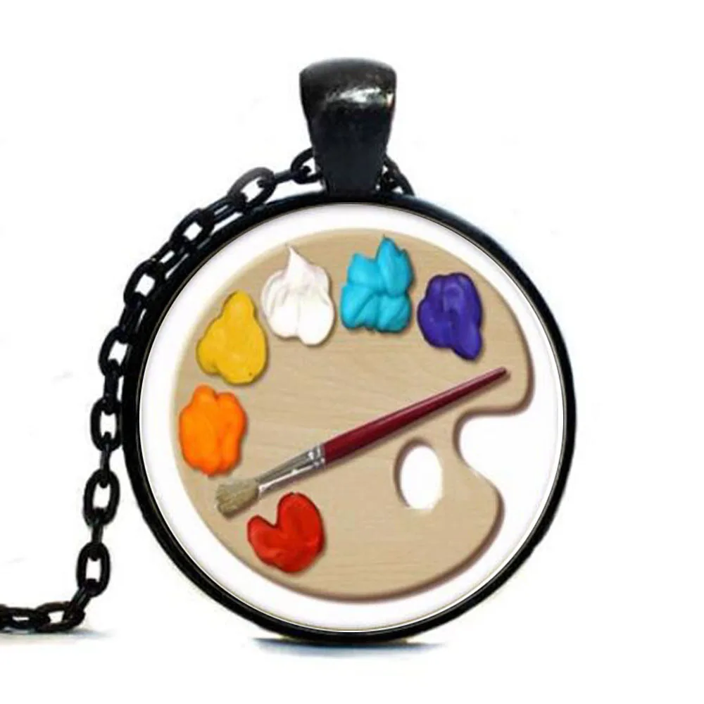 Color Palette Photo Painting Tag Painting Jewelry Art Glass Cabochon