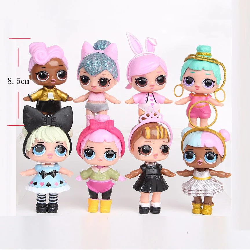 

8pc/set) Figures Toys For LOL Doll Unpacking Dolls Baby Tear Open Color Change Action Figure Toys Kids Gift