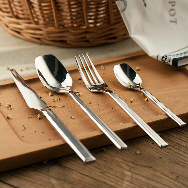 

4 Pcs/Set Western Food Flatware Sets Stainless Steel Dinnerware Cutlery Knife Knives Scoop Spoons Fork Tableware Tools Hot Sale