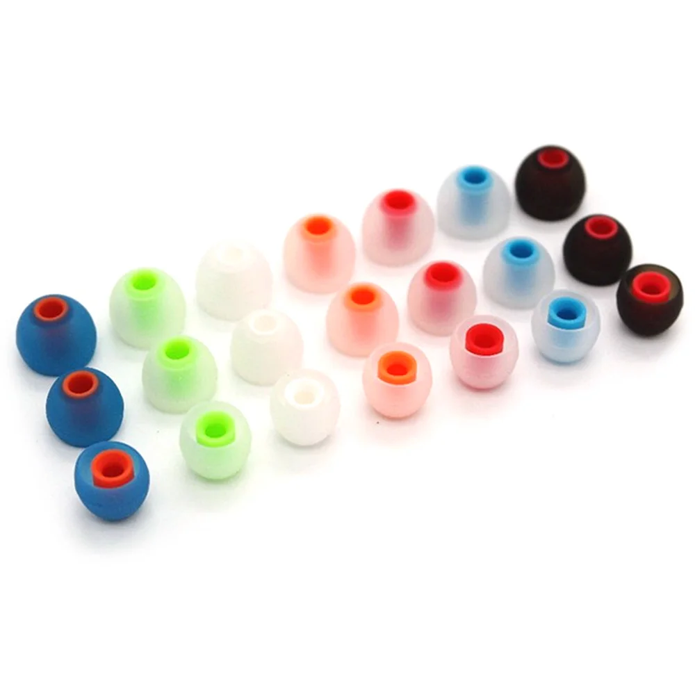 

6Pairs 12 PCS 3.8mm Soft Silicone In-Ear Earphone Covers Earbud Tips Eartips Dual Color Ear Pads Cushion for earphone Headphones