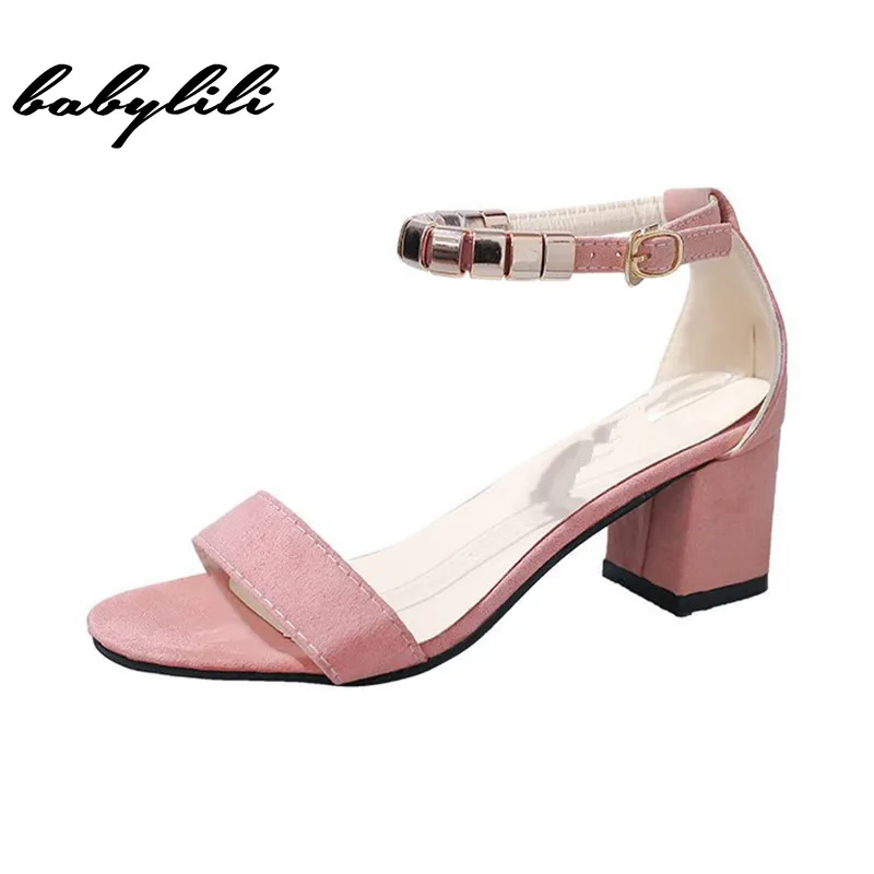 

Summer Women Square Heel Sandals String Bead Gladiator Shoes Woman Sexy High Heels Open Toe Plus Size Female Fashion Sandalias