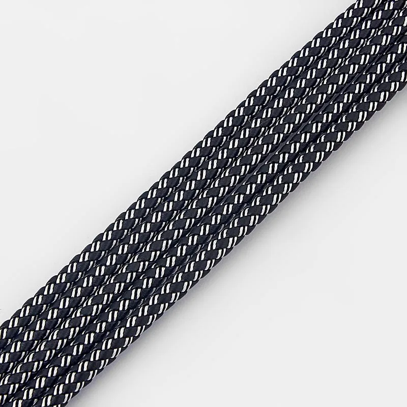 1 метр высокое качество 5 мм круглый кожаный PU Шелковый плетеный кожаный шнур для браслета и браслета ожерелье ювелирные изделия для изготовления веревки аксессуары