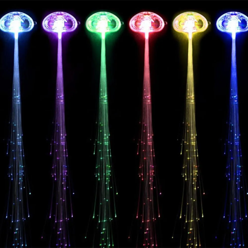 Flash LED Wigs Glowing LED Hair Braid Clip Hairpin Decoration Ligth Up Show Easter Party supplies Hair Accessory headdress