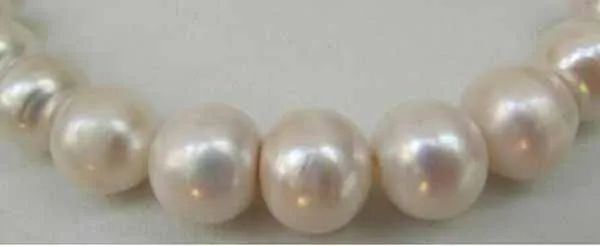 

HUGE 11-13MM NATURAL SOUTH SEA GENUINE WHITE PEARL NECKLACE 14K