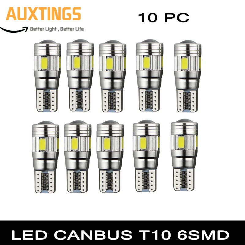 

10PCS Car Auto LED T10 Canbus 194 W5W 10 SMD 5630 LED Light Bulb No Error LED Light Parking T10 LED Car Side Ligh