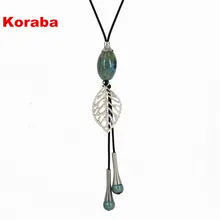 

Simple Desgin Chinese Handmade Necklace Jewelry Long Necklaces Blue Color Ceramic For Woman NL-L90