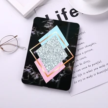 Marble Print Leather Case For iPad 9.7 2018 PU Leather Stand Cover Hard PC Back Case For iPad 2 3 4 Protective Case Cover handheld protective pu leather case w holder for the new pad ipad 4 black