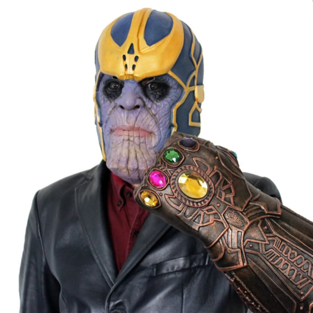 Светодиодный светильник Thanos Infinity Gauntlet Косплей светодиодный перчатки ПВХ супергерой перчатки Таноса Хэллоуин реквизит