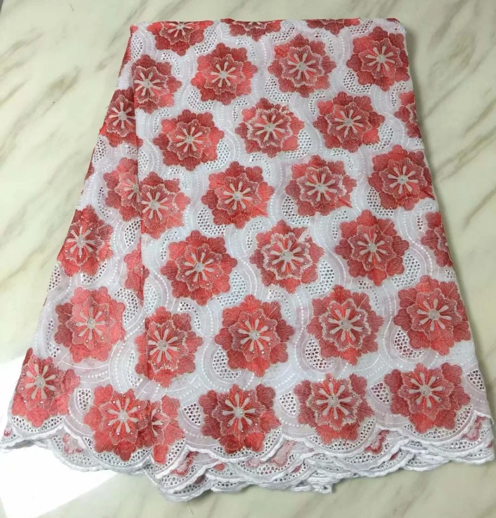 

African Cotton Swiss Voile Lace Fabric High Quality Stones Swiss Voile Lace In Switzerland Cotton African Lace Fabric
