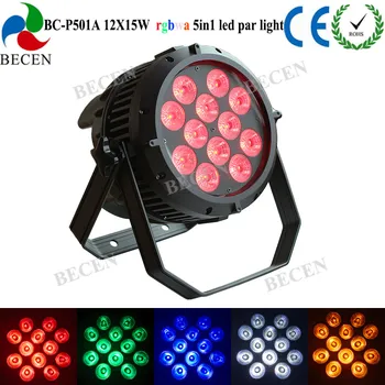 

4pcs 12x15W RGBWA 5in1 led par light waterproof par can lights for sale