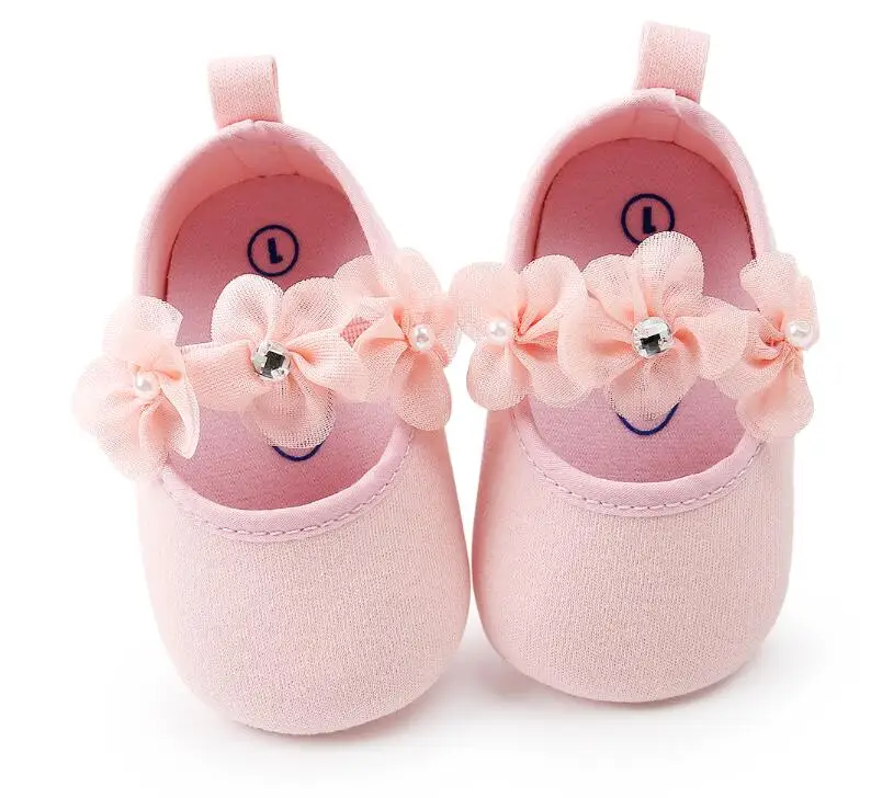 

0-18M Toddler Baby Girl Soft sole Princess Shoes lovely flower style Infant Prewalker Newborn Baby Shoes for girls