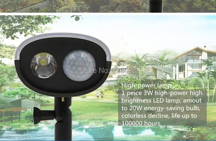 Sensor de Movimento Solares ao ar Livre à Prova Montagem na Parede Luzes da Noite Lâmpadas Solar Pir Luzes Dwaterproof Água Jardim Segurança Emergência Spotlight 3 w Led 4 Lâmpadas solares
