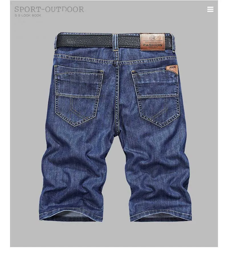 Летние новые джинсовые шорты мужские повседневные джинсовые Короткие хлопковые тонкие пляжные шорты прямые растягивающиеся мужские одежда плюс размер 30-42