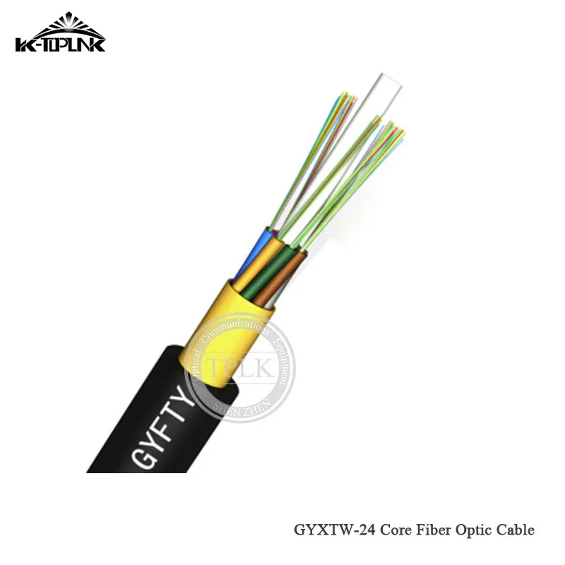 GYXTW 24 ядра FTTH Волоконно-оптический кабель используется для наружного использования, прямой погребенный бронированный волоконно-оптический кабель 1000 м/рулон черный