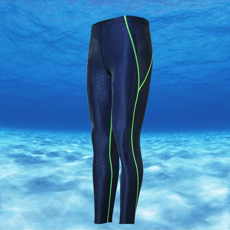 Men's Swimwear Long Solid Shark Skin Swimwear Jamer Men Sexy Sufring