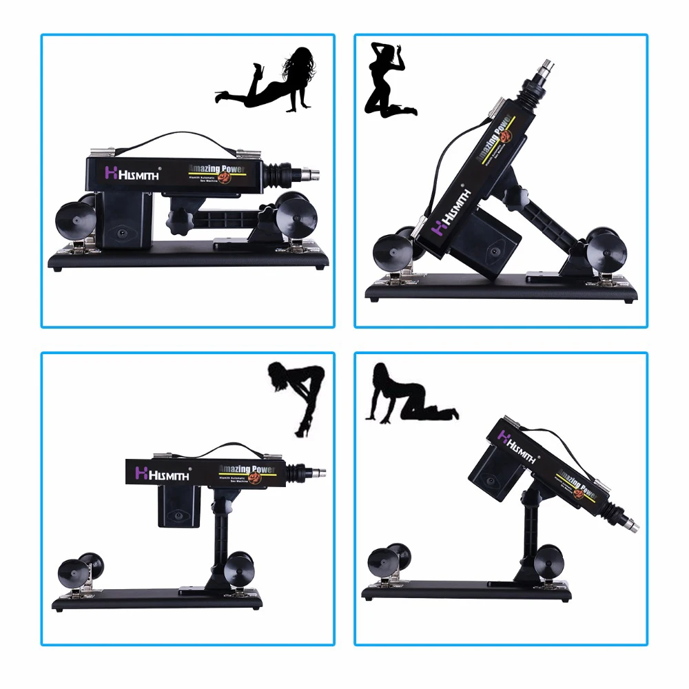 Hismith Automatic Sex Machine Multi-speed Adjustable Vibrator 4 Pcs Accessories Retractable Sex Toy